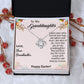 TO MY GRANDDAUGHTER, HAPPY EASTER, INTERLOCKING HEART NECKLACE WITH MESSAGE CARD, EASTER DAY GIFT FROM GRANDMOTHER
