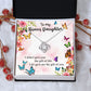 TO MY BONUS DAUGHTER, LOVE KNOT NECKLACE WITH MESSAGE CARD, BIRTHDAY AND DAUGHTERS DAY GIFT FOR HER