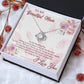TO MY BEAUTIFUL MOM, LOVE KNOT NECKLACE FOR MOM, NECKLACE WITH MESSAGE CARD, BIRTHDAY, MOTHER'S DAY GIFT FOR HER