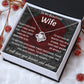 To My Beautiful Wife, I Will Love You Forever, Necklace For Wife With Message Card, Gift For Her