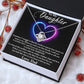TO MY DAUGHTER, I LOVE YOU FOREVER, LOVE KNOT NECKLACE WITH MESSAGE CARD, BIRTHDAY AND DAUGHTERS DAY GIFT FOR HER