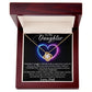 TO MY DAUGHTER, I LOVE YOU FOREVER, LOVE KNOT NECKLACE WITH MESSAGE CARD, BIRTHDAY AND DAUGHTERS DAY GIFT FOR HER