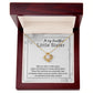 TO MY BEAUTIFUL LITTLE SISTER, LOVE KNOT NECKLACE FOR SISTER, FOREVER BEST FRIEND, BFF, BIRTHDAY/ FRIENDSHIP DAY GIFT FOR HER
