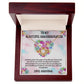 TO MY BEAUTIFUL GRANDDAUGHTER, LOVE KNOT NECKLACE WITH MESSAGE CARD FOR GRANDDAUGHTER, BIRTHDAY GIFT FOR HER, FROM GRANDMA