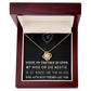 MY RIDE OR DIE BESTIE, LOVE KNOT NECKLACE WITH MESSAGE CARD, FOR FRIENDS, BFF, BIRTHDAY, FRIENDSHIP DAY GIFT FOR HER
