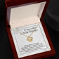 TO MY BEAUTIFUL LITTLE SISTER, LOVE KNOT NECKLACE FOR SISTER, FOREVER BEST FRIEND, BFF, BIRTHDAY/ FRIENDSHIP DAY GIFT FOR HER