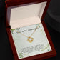 Love Knot Necklace WITH MESSAGE CARD, Gift To Self Motivate your loved ones, Let them know their value, Gift for all occasion, christmas, friendship day, etc