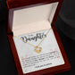To My Daughter, I Love You, Love Knot Necklace With Message Card For Daughter, Birthday Gift For Her