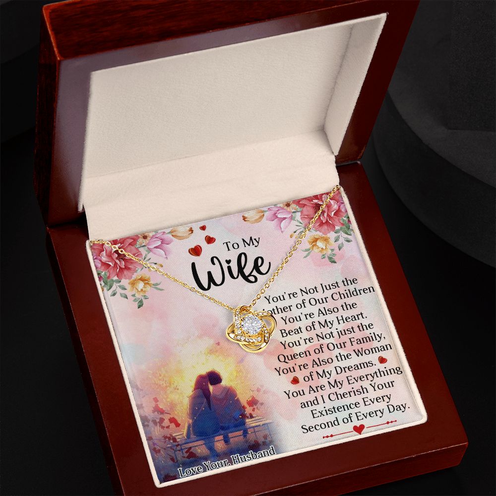 Love Knot Necklace, To My Wife, Necklace With Message Card, Birthday Gift For Her