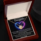 TO MY DAUGHTER, I LOVE YOU FOREVER, LOVE KNOT NECKLACE WITH MESSAGE CARD, BIRTHDAY AND DAUGHTERS DAY GIFT FOR HER