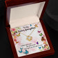 TO MY BONUS DAUGHTER, LOVE KNOT NECKLACE WITH MESSAGE CARD, BIRTHDAY AND DAUGHTERS DAY GIFT FOR HER