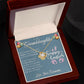 TO MY GRANDDAUGHTER, HAPPY EASTER, INTERLOCKING HEART NECKLACE WITH MESSAGE CARD, EASTER DAY GIFT FROM GRANDMOTHER