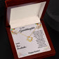 TO MY GRANDDAUGHTER, HAPPY EASTER, INTERLOCKING HEART NECKLACE WITH MESSAGE CARD, EASTER DAY GIFT FROM GRANDMOTHER