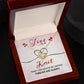 Love Knot Necklace, For Soulmate, Birthday Gift For Her, Necklace With Message Card