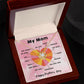 LOVE KNOT NECKLACE WITH MESSAGE CARD FOR MOM, MOTHER DAY GIFT, BIRTHDAY GIFT, FORM DAUGHTER/SON