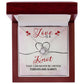 Love Knot Necklace, For Soulmate, Birthday Gift For Her, Necklace With Message Card