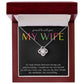 PROUD TO CALL YOU MY WIFE, LOVE KNOT NECKLACE FOR SOULMATE, FOR YOUR LGBTQ PARTNER, WITH MESSAGE CARD, PRIDE NECKLACE,