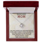 DEAR MY LOVELY MOM, LOVE KNOT NECKLACE FOR MOM, NECKLACE WITH MESSAGE CARD, MOTHER'S DAY GIFT FOR HER, FROM DAUGHTER