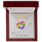 I LOVE YOU, LOVE KNOT NECKLACE FOR SOULMATE, FOR YOUR LGBTQ PARTNER, WITH MESSAGE CARD, PRIDE NECKLACE,