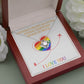 I LOVE YOU, LOVE KNOT NECKLACE FOR SOULMATE, FOR YOUR LGBTQ PARTNER, WITH MESSAGE CARD, PRIDE NECKLACE,