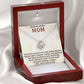 DEAR MY LOVELY MOM, LOVE KNOT NECKLACE FOR MOM, NECKLACE WITH MESSAGE CARD, MOTHER'S DAY GIFT FOR HER, FROM DAUGHTER