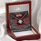 To My Beautiful Wife, I Will Love You Forever, Necklace For Wife With Message Card, Gift For Her