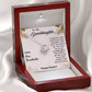 TO MY GRANDDAUGHTER, HAPPY EASTER, INTERLOCKING HEART NECKLACE WITH MESSAGE CARD, EASTER DAY GIFT FROM GRANDMOTHER