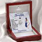 TO MY GRADUATE DAUGHTER, LOVE KNOT NECKLACE FOR DAUGHTER ON HER GRADUATION, FROM MOM/DAD, GRADUATION GIFT FOR HER