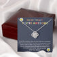 Love Knot Necklace WITH MESSAGE CARD, birthday gift for her, Gift for all occasion, christmas, friendship day, etc.