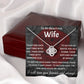 To My Beautiful Wife, I Will Love You Forever, Necklace For Wife With Message Card, Gift For Her