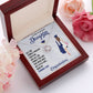 TO MY GRADUATE DAUGHTER, LOVE KNOT NECKLACE FOR DAUGHTER ON HER GRADUATION, FROM MOM/DAD, GRADUATION GIFT FOR HER