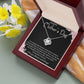 I LOVE YOU FOREVER AND ALWAYS, HAPPY MOTHER'S DAY, LOVE KNOT NECKLACE FOR MOM, NECKLACE WITH MESSAGE CARD, MOTHER'S DAY GIFT FOR HER