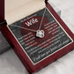 To My Beautiful Wife, I Will Love You Forever, Necklace For Wife With Message Card, Gift For Her