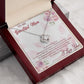 TO MY BEAUTIFUL MOM, LOVE KNOT NECKLACE FOR MOM, NECKLACE WITH MESSAGE CARD, BIRTHDAY, MOTHER'S DAY GIFT FOR HER