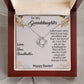 TO MY GRANDDAUGHTER, HAPPY EASTER, INTERLOCKING HEART NECKLACE WITH MESSAGE CARD, EASTER DAY GIFT FROM GRANDMOTHER