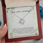 Love Knot Necklace WITH MESSAGE CARD, Gift To Self Motivate your loved ones, Let them know their value, Gift for all occasion, christmas, friendship day, etc