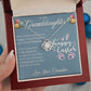 TO MY GRANDDAUGHTER, HAPPY EASTER, INTERLOCKING HEART NECKLACE WITH MESSAGE CARD, EASTER DAY GIFT FROM GRANDMOTHER