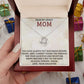DEAR MY LOVELY MOM, LOVE KNOT NECKLACE FOR MOM, NECKLACE WITH MESSAGE CARD, MOTHER'S DAY GIFT FOR HER, FROM DAUGHTER
