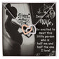 HAPPY MOTHER'S DAY, Interlocking Hearts Necklace WITH MESSAGE CARD FOR HER, MOTHER'S DAY GIFT, FORM SON/DAUGHTER