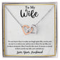 To My Wife, Interlocking Hearts Necklace, For Wife With Message Card, Birthday, Valentine's Day Gift For Her