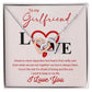 TO MY GIRLFRIEND, INTERLOCKING HEART NECKLACE, FOR GIRLFRIEND, BIRTHDAY GIFT FOR HER
