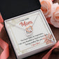 TO MY LOVING MOM, INTERLOCKING HEART NECKLACE FOR MOM, NECKLACE WITH MESSAGE CARD, BIRTHDAY, MOTHER'S DAY GIFT FOR HER