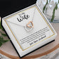 To My Wife, Interlocking Hearts Necklace, For Wife With Message Card, Birthday, Valentine's Day Gift For Her