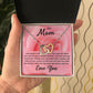 To My Beautiful Mom, Interlocking Hearts Necklace with Special Message Card - Perfect Birthday Gift from Daughter/Son