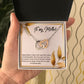 MOTHER'S DAY GIFT, Interlocking Hearts Necklace WITH MESSAGE, BIRTHDAY GIFT FOR MOM, FROM SON/DAUGHTER