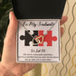 TO MY SOULMATE WE JUST FIT, INTERLOCKING HEART NECKLACE, FOR COUPLES, BIRTHDAY GIFT FOR HER, NECKLACE WITH MESSAGE CARD