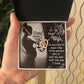 HAPPY MOTHER'S DAY, Interlocking Hearts Necklace WITH MESSAGE CARD FOR HER, MOTHER'S DAY GIFT, FORM SON/DAUGHTER