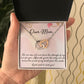 DEAR MOM, INTERLOCKING HEART NECKLACE FOR MOM TO BE, NECKLACE WITH MESSAGE CARD, BIRTHDAY, MOTHER'S DAY GIFT FOR HER