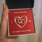 ALWAYS REMEMBER I LOVE YOU, INTERLOCKING HEART NECKLACE, FOR COUPLES, BIRTHDAY GIFT FOR HER, NECKLACE WITH MESSAGE CARD
