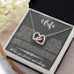 To My Beautiful Wife, Forever And Always, Interlocking Hearts Necklace, For Wife With Message Card, Birthday, Valentine's Day Gift For Her